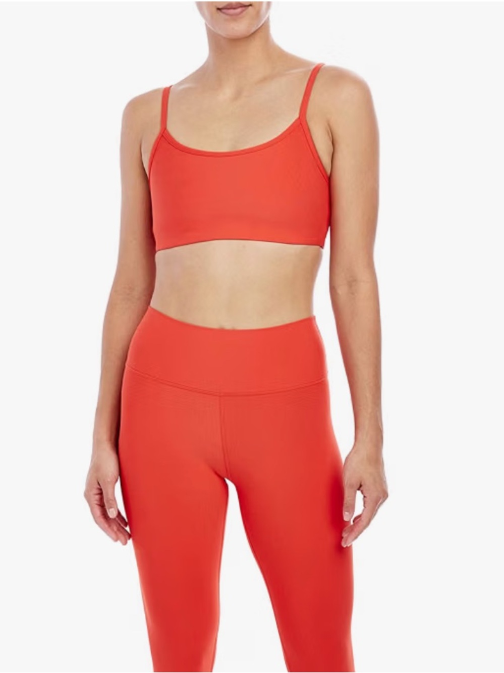 NWT Sage Collective Sports Bra Tiger Orange Red Low Impact Yoga XS Retail $40